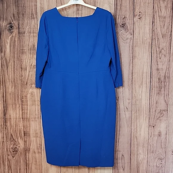 ✅️ L.K. Bennett Blue Ivor Sheath, Sz 14 - Picture 5 of 10